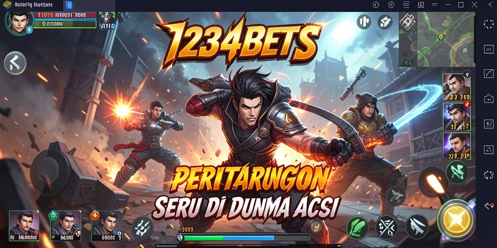 Tampilan seru gameplay aksi di 1234BETS dengan pertarungan intens.
