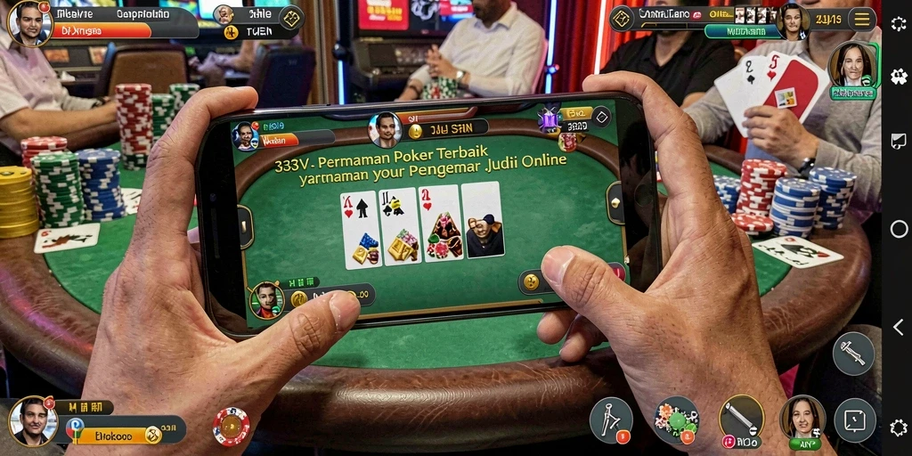 Tampilan gameplay Poker yang mendebarkan dan interaktif di 333V.