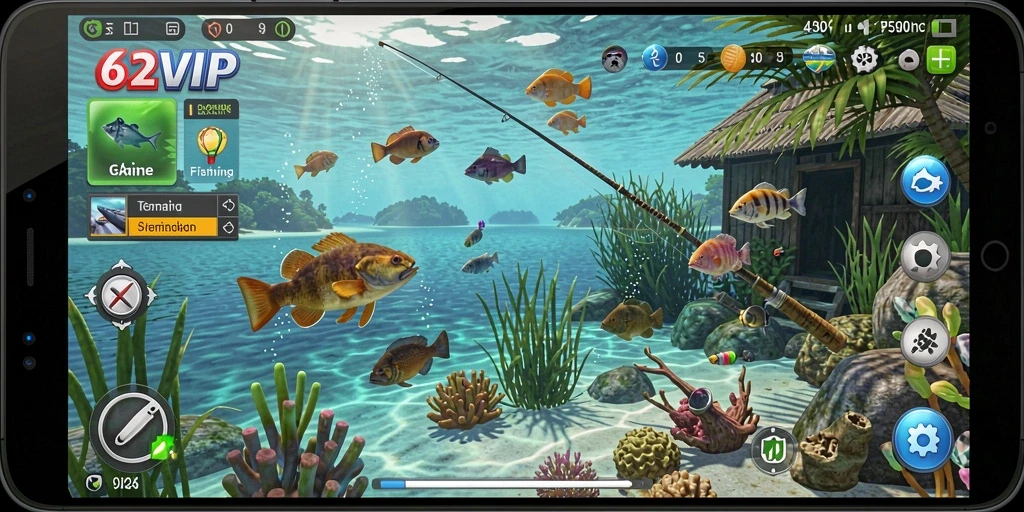Tangkapan ikan besar dalam gameplay 62VIP yang seru.