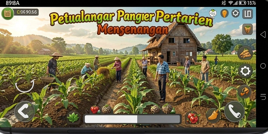 Tampilan gameplay menarik dari 898A dalam pertanian.
