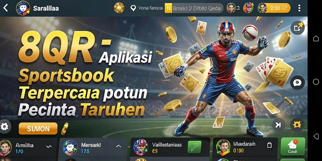Tampilan gameplay menarik dan interaktif dari aplikasi Sportsbook 8QR.