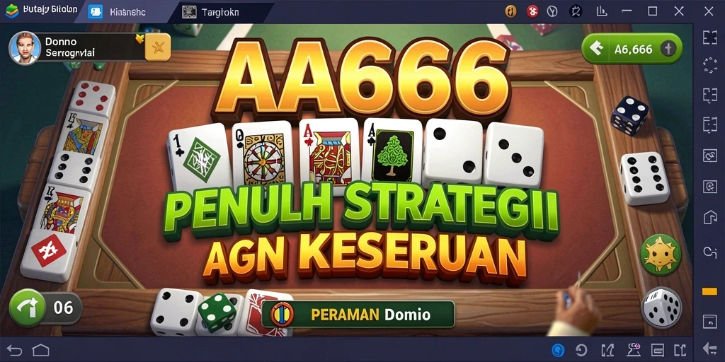 Screenshot gameplay AA666 yang menampilkan keseruan permainan Domino.