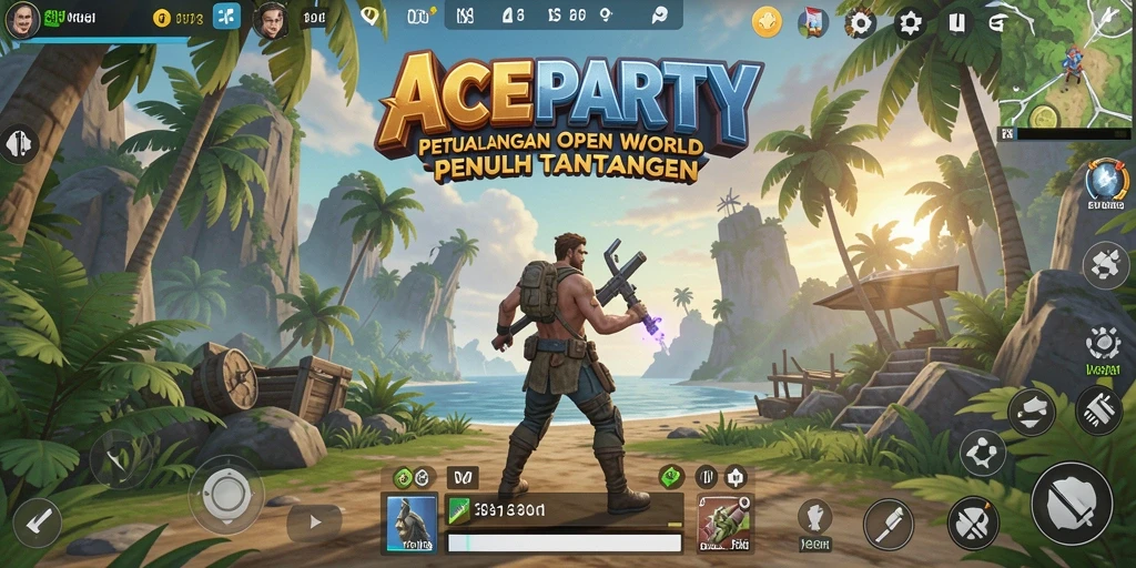 Screenshot ACEPARTY, menunjukkan gameplay Open World yang menakjubkan.