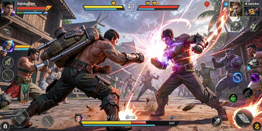 Tampilan gameplay seru dari API77 dalam aksi pertarungan yang menegangkan.