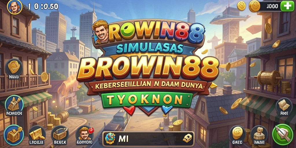 Screenshot gameplay BROWIN88 menampilkan manajemen bisnis yang dinamis.