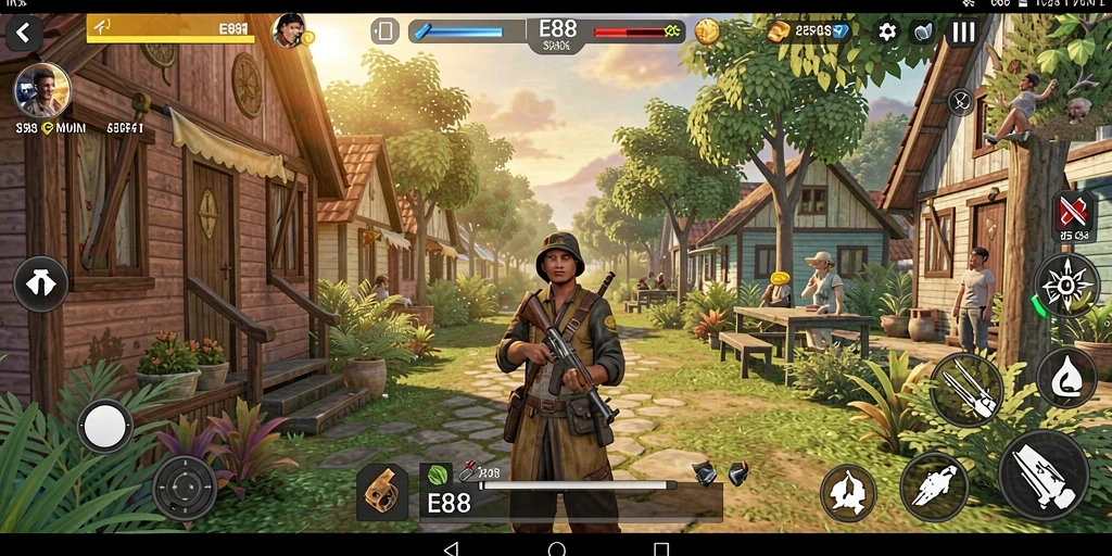 Gameplay E88 menampilkan interaksi karakter yang seru dan grafis menawan.