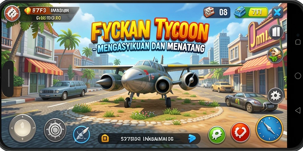 Screenshot gameplay F7F7 menampilkan manajemen bisnis yang kompleks.