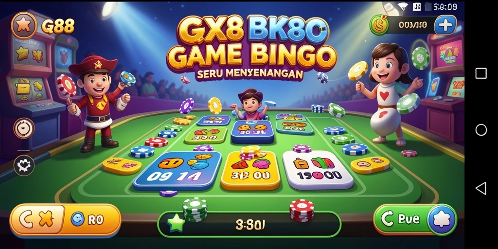 Tampilan gameplay seru dari GX88 dengan tema Bingo yang menarik.