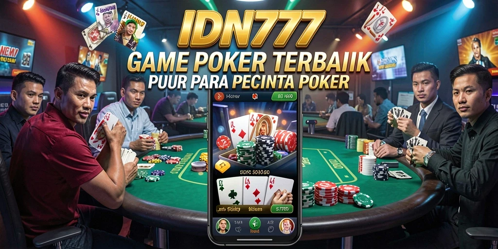 Screenshot gameplay IDN777 yang menunjukkan keseruan bermain poker.