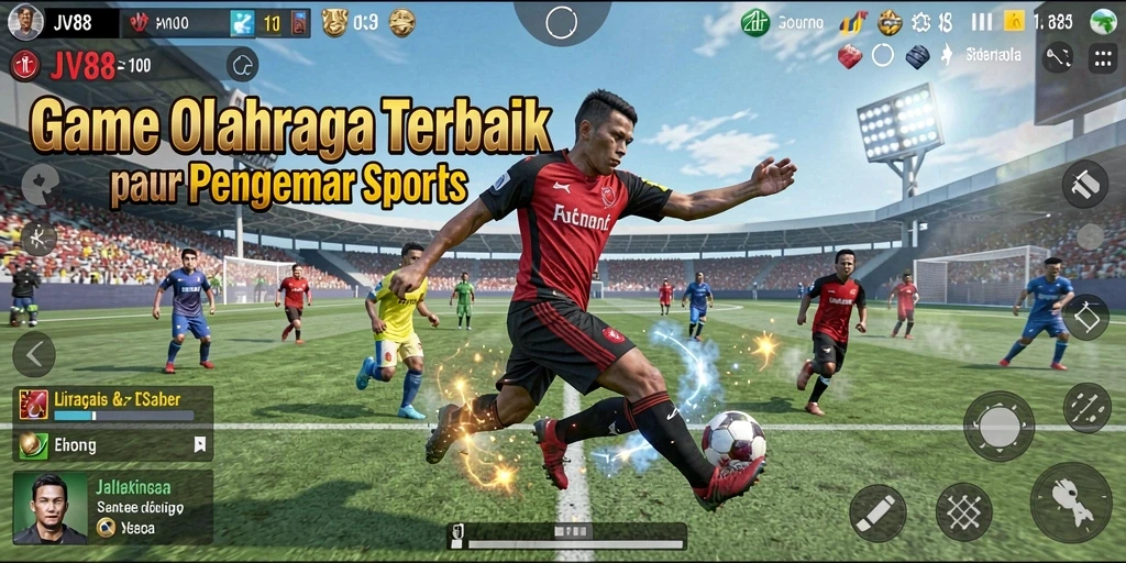 Gameplay JV88 yang mendebarkan dan penuh aksi olahraga.
