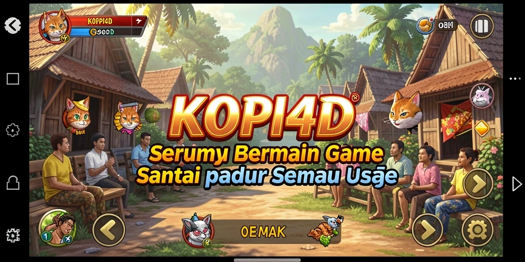 Tampilan gameplay KOPI4D yang cerah dan menarik.