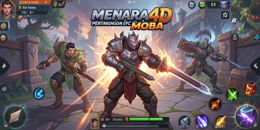 Tampilan gameplay menarik dari MENARA4D dengan pertarungan seru.