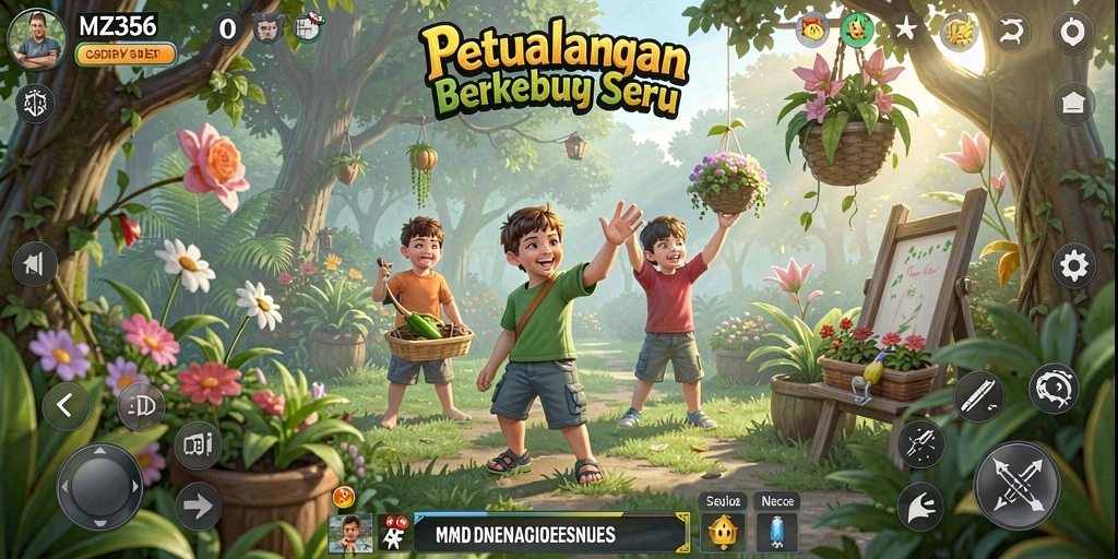 Gameplay menarik dalam MZ356 yang menampilkan serunya berkebun.