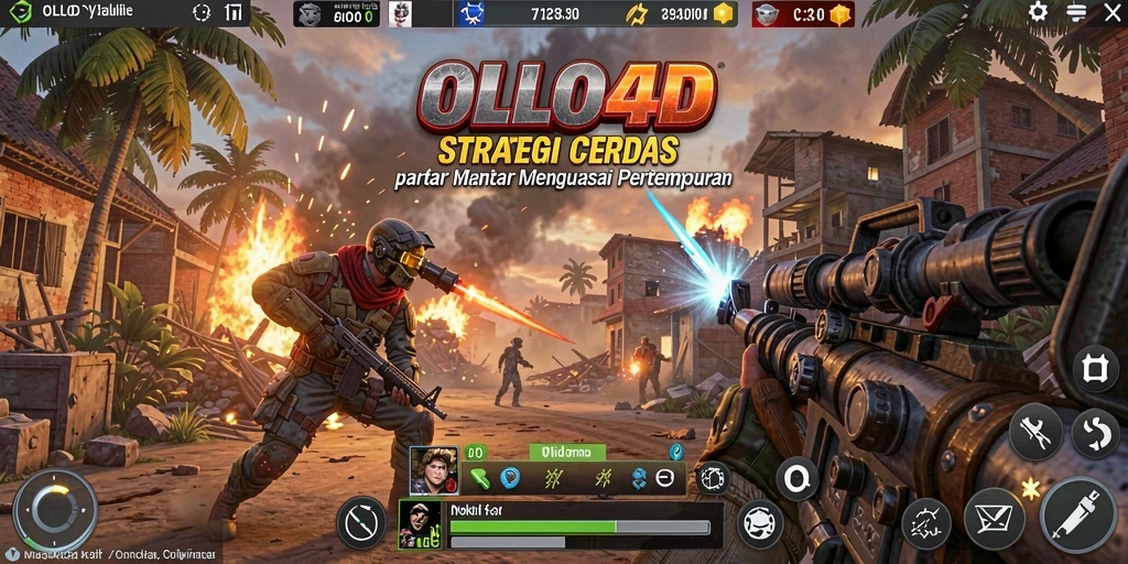 Tampilan gameplay OLLO4D yang memukau dalam pertempuran strategi.