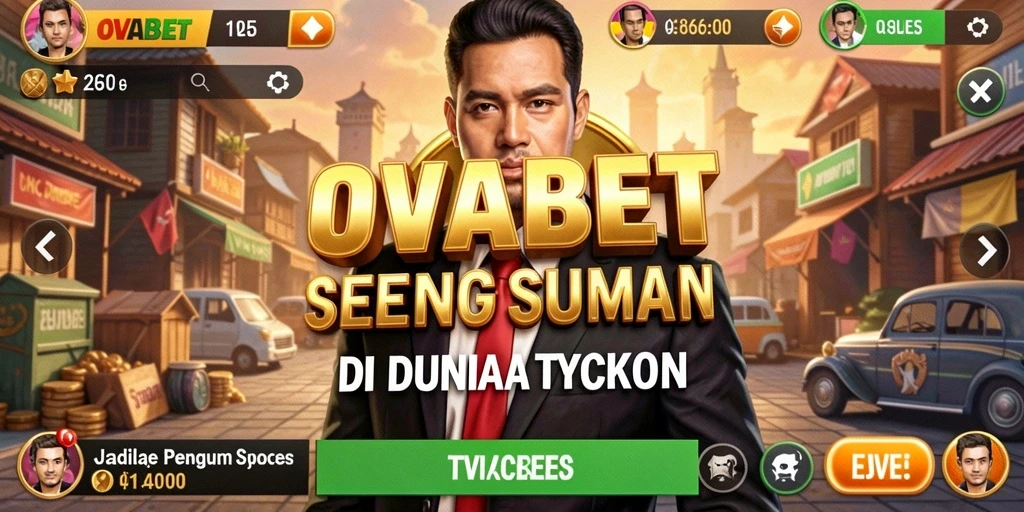 Screenshot gameplay OVABET menampilkan tantangan seru dalam membangun bisnis.