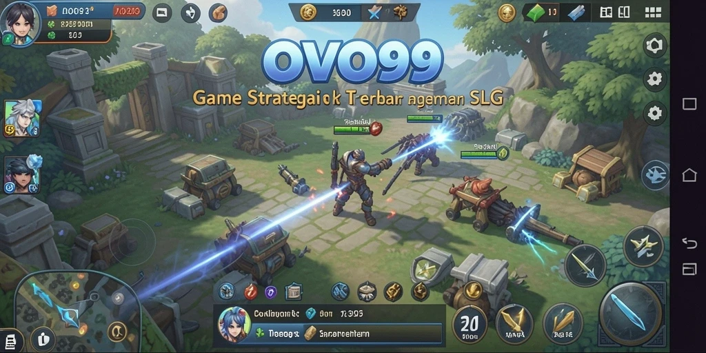 Menampilkan aksi seru dalam gameplay OVO99 yang penuh strategi.