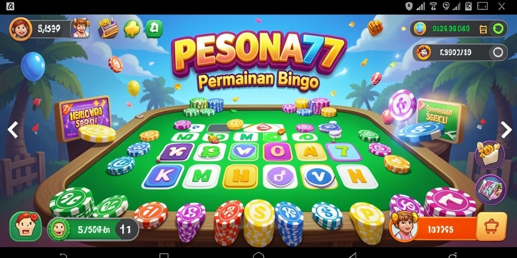 Tampilan gameplay PESONA77 yang menarik dan penuh warna.