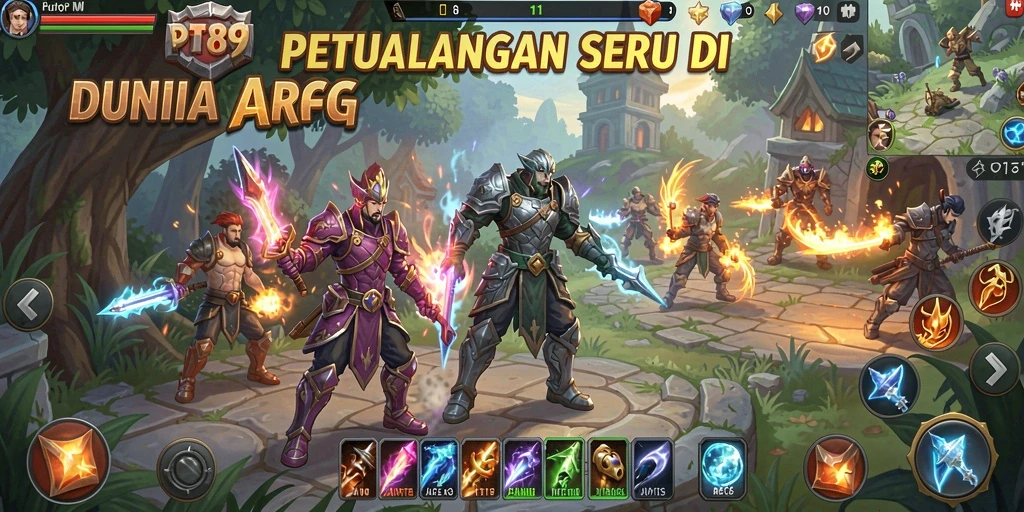 Tangkapan layar gameplay PT89 menampilkan aksi bertarung penuh semangat.
