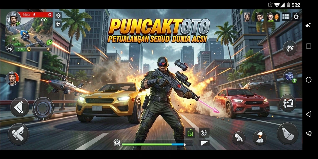 Screenshot menampilkan aksi seru dalam PUNCAKTOTO.