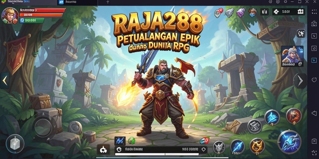 Tangkapan layar menampilkan aksi pertempuran seru dalam RAJA288.