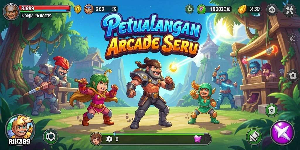 Tangkapan layar menunjukkan aksi seru dalam gameplay Arcade RI889.