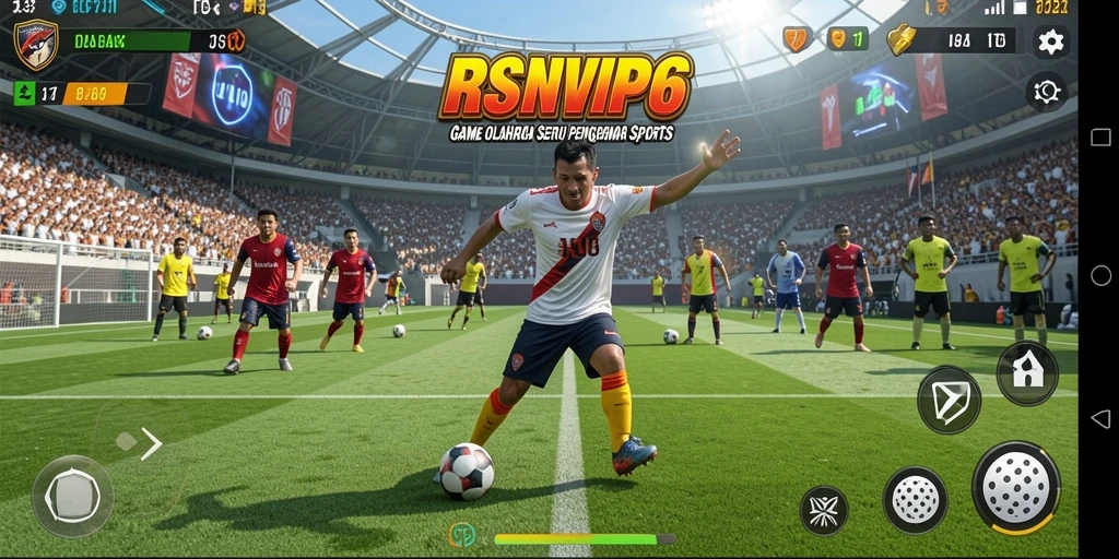 Screenshot gameplay RSNVIP6 menampilkan aksi olahraga yang seru dan dinamis.