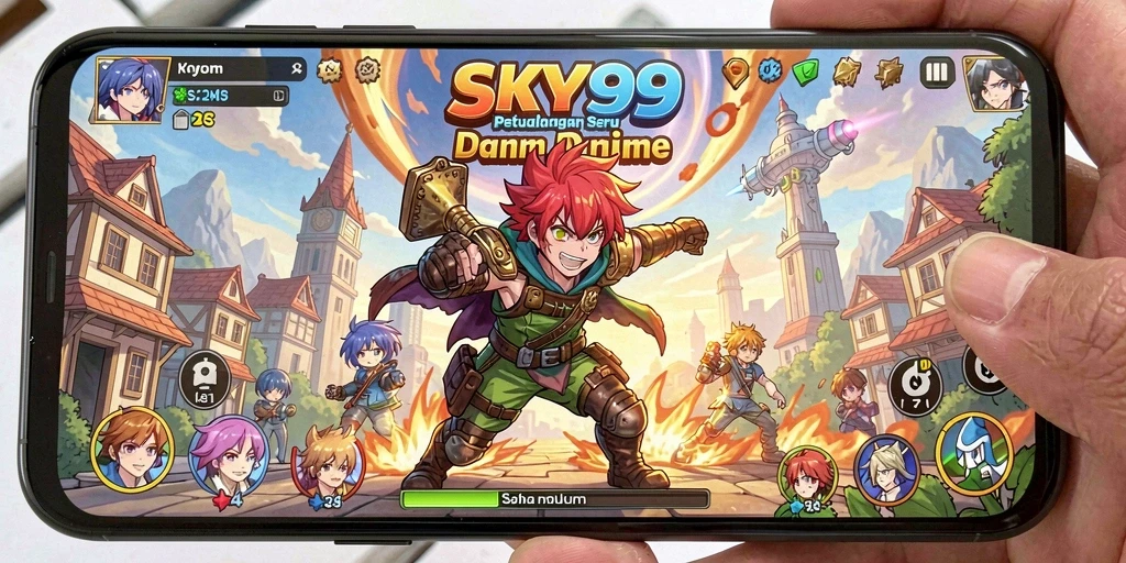 Screenshot menampilkan aksi seru dalam permainan Anime.