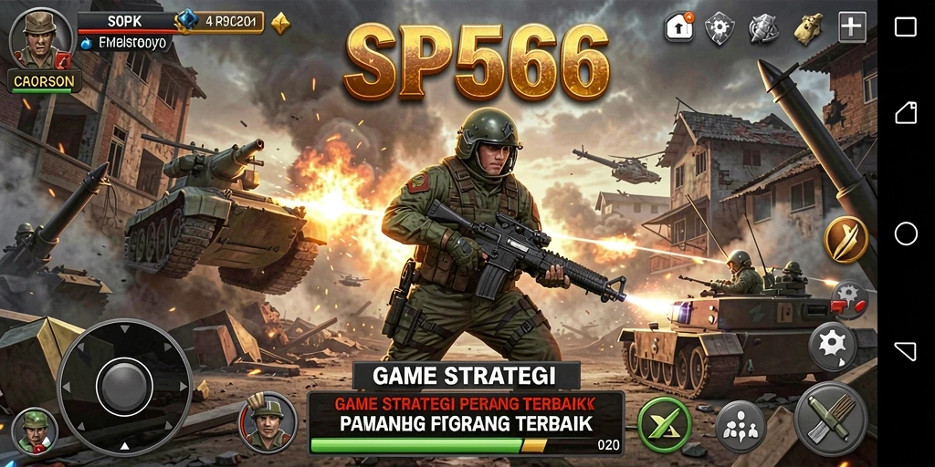 Screenshot gameplay SP666 menampilkan aksi pertempuran strategis yang seru.