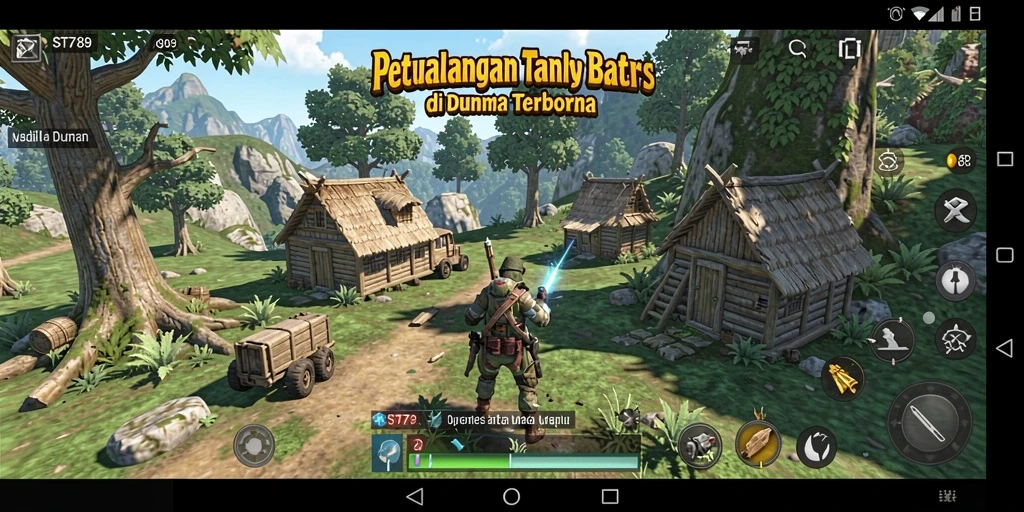 Screenshot gameplay ST789 menampilkan petualangan seru di dunia terbuka.