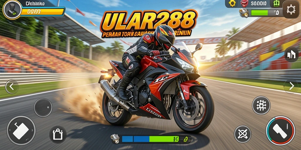 Gameplay seru dalam balapan motor yang menegangkan di ULAR288.