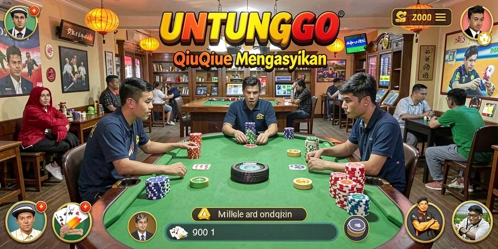 Screenshot UNTUNGGO menampilkan gameplay seru permainan QiuQiu.